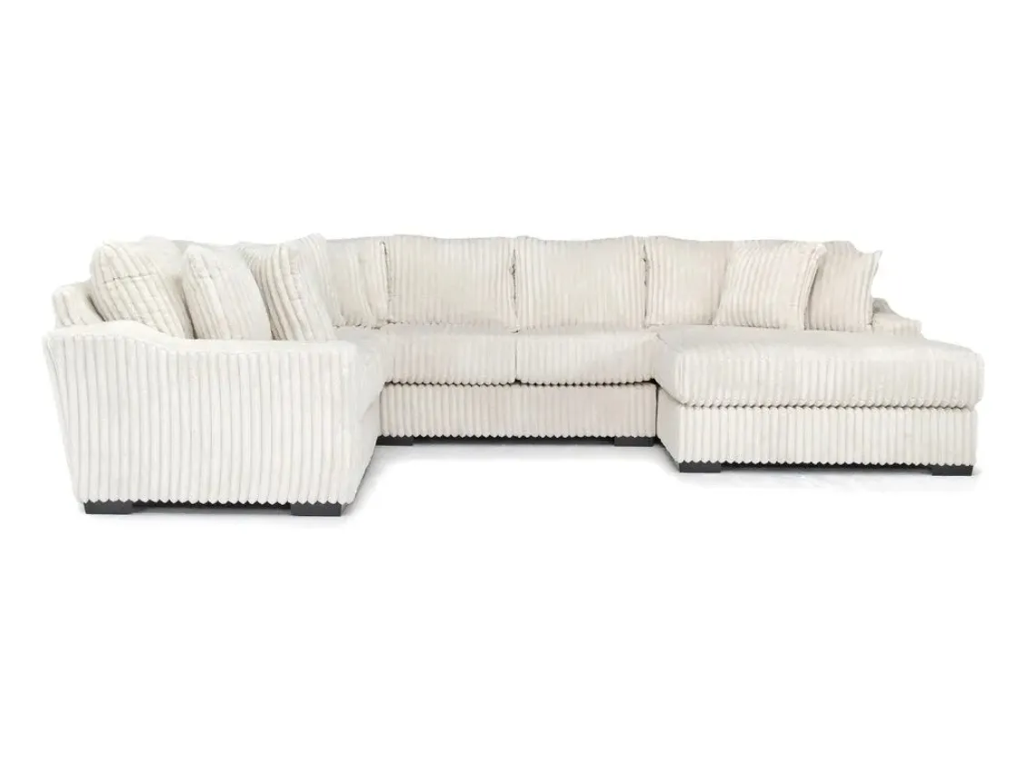 Mor Furniture Casper 4 Piece Loveseat Chaise Sectional In Pony Slate, Left Facing