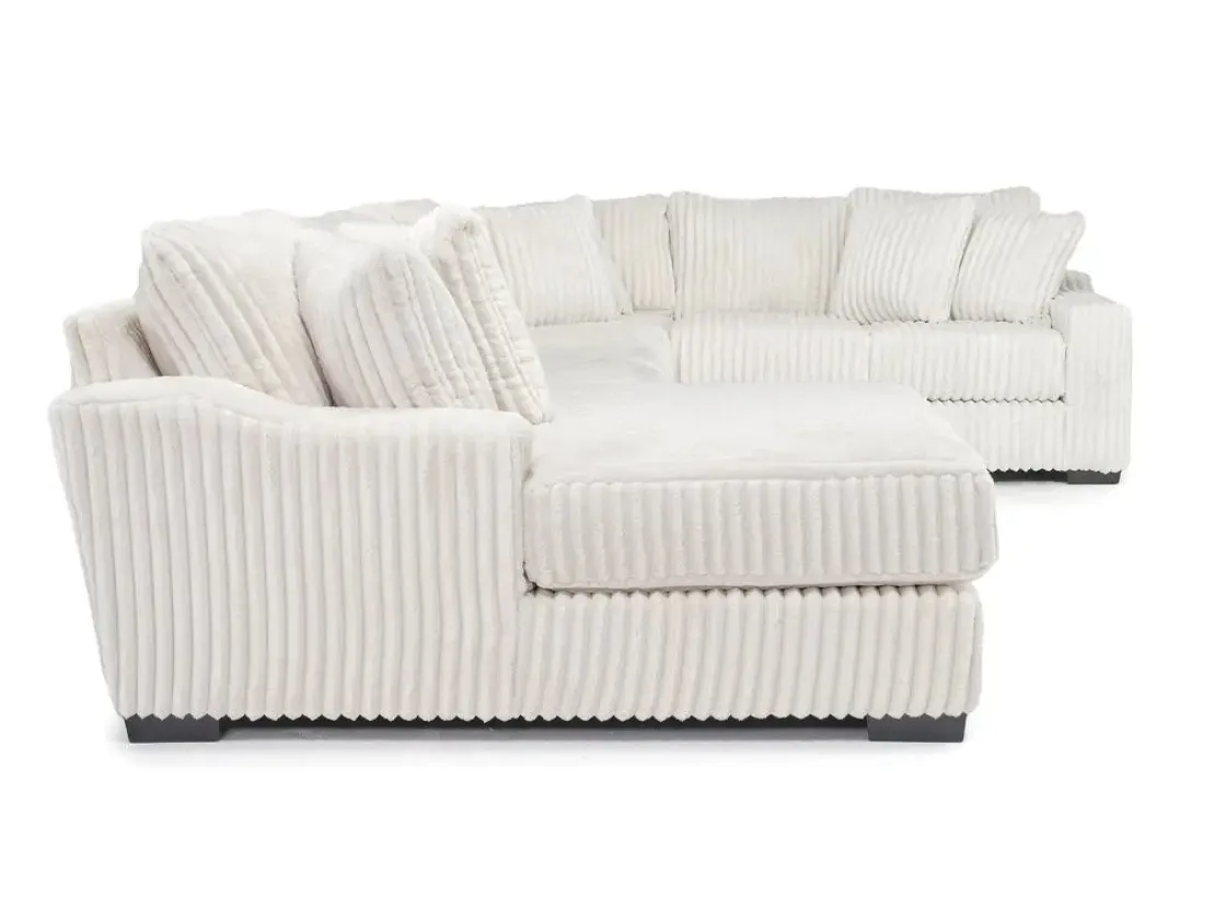 Mor Furniture Casper 4 Piece Sofa Chaise Sectional In Pony Slate, Left Facing
