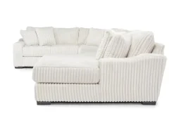 Mor Furniture Casper 4 Piece Sofa Chaise Sectional In Pony Slate, Left Facing