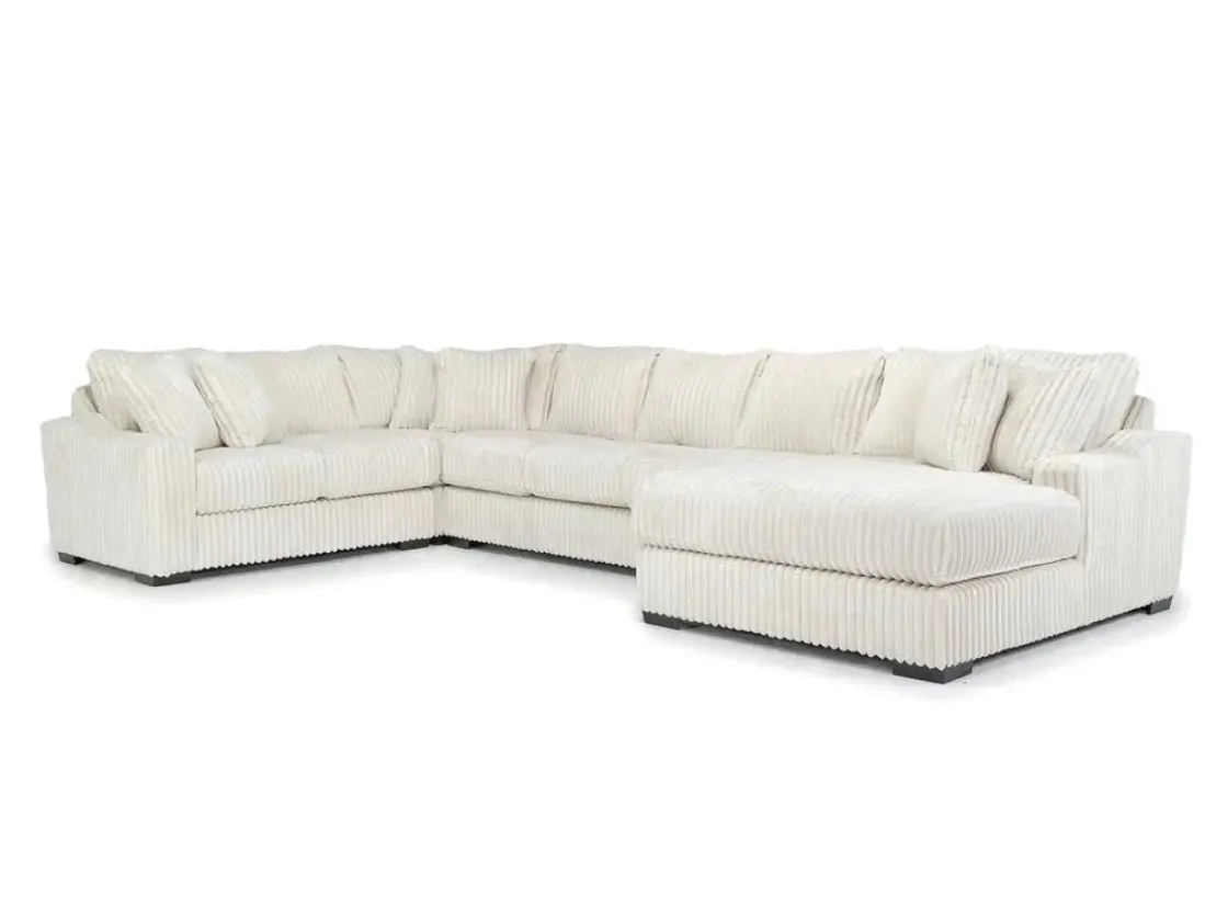 Mor Furniture Casper 4 Piece Sofa Chaise Sectional In Pony Slate, Left Facing