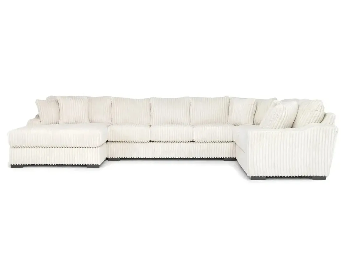 Mor Furniture Casper 4 Piece Sofa Chaise Sectional In Pony Slate, Left Facing