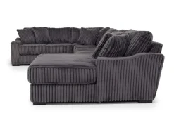 Mor Furniture Casper 4 Piece Sofa Chaise Sectional In Pony Slate, Left Facing