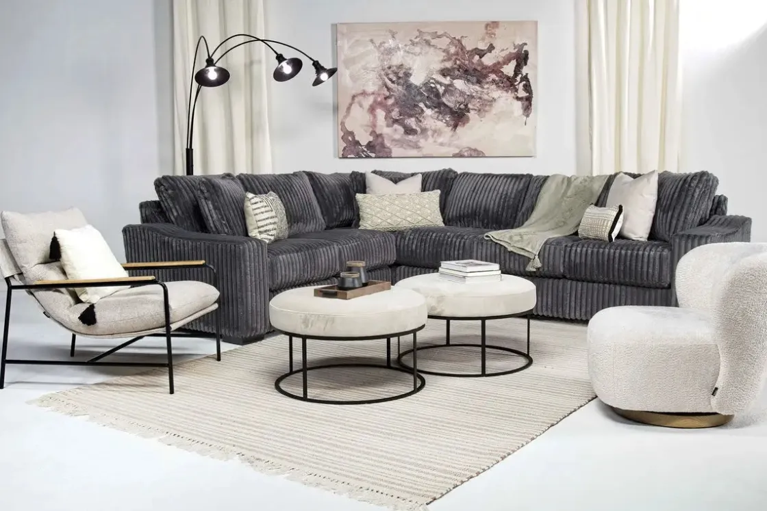 Mor Furniture Casper 3 Piece Sofa Sectional In , Left Facing
