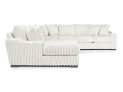 Mor Furniture Casper 4 Piece Xl Loveseat Chaise Sectional In Pony Slate, Left Facing