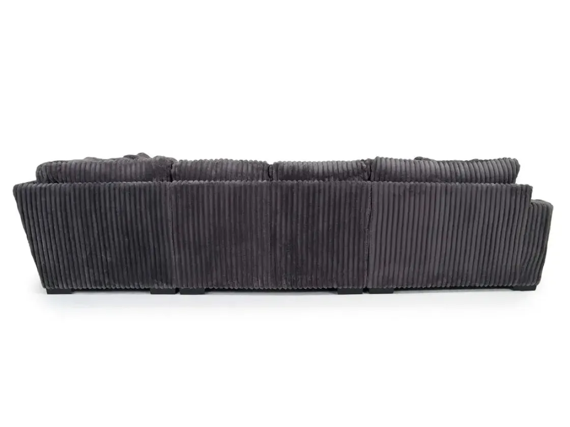 Mor Furniture Casper 4 Piece Xl Loveseat Chaise Sectional In Pony Slate, Left Facing