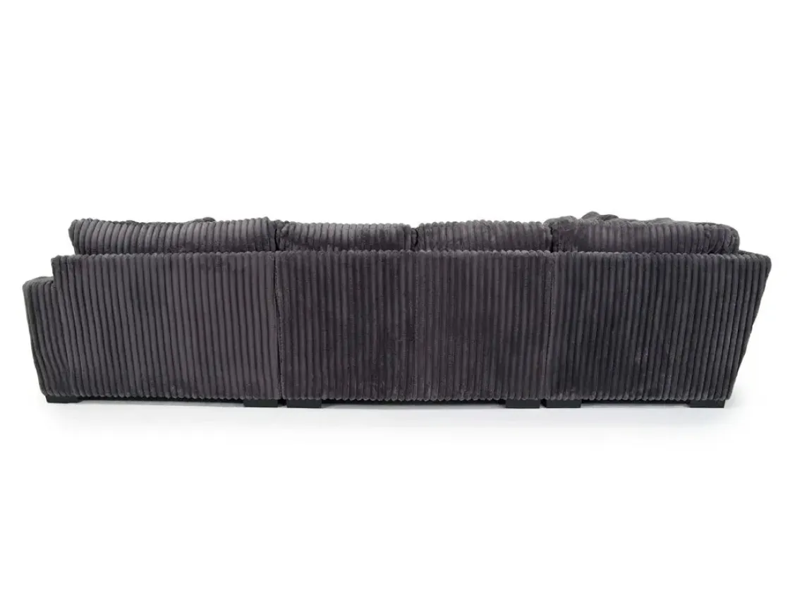 Mor Furniture Casper 4 Piece Xl Loveseat Chaise Sectional In Pony Slate, Left Facing