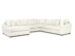 Mor Furniture Casper 4 Piece Xl Loveseat Chaise Sectional In Pony Slate, Left Facing