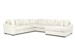 Mor Furniture Casper 4 Piece Xl Loveseat Chaise Sectional In Pony Slate, Left Facing