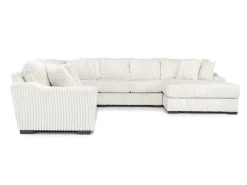Mor Furniture Casper 4 Piece Xl Loveseat Chaise Sectional In Pony Slate, Left Facing