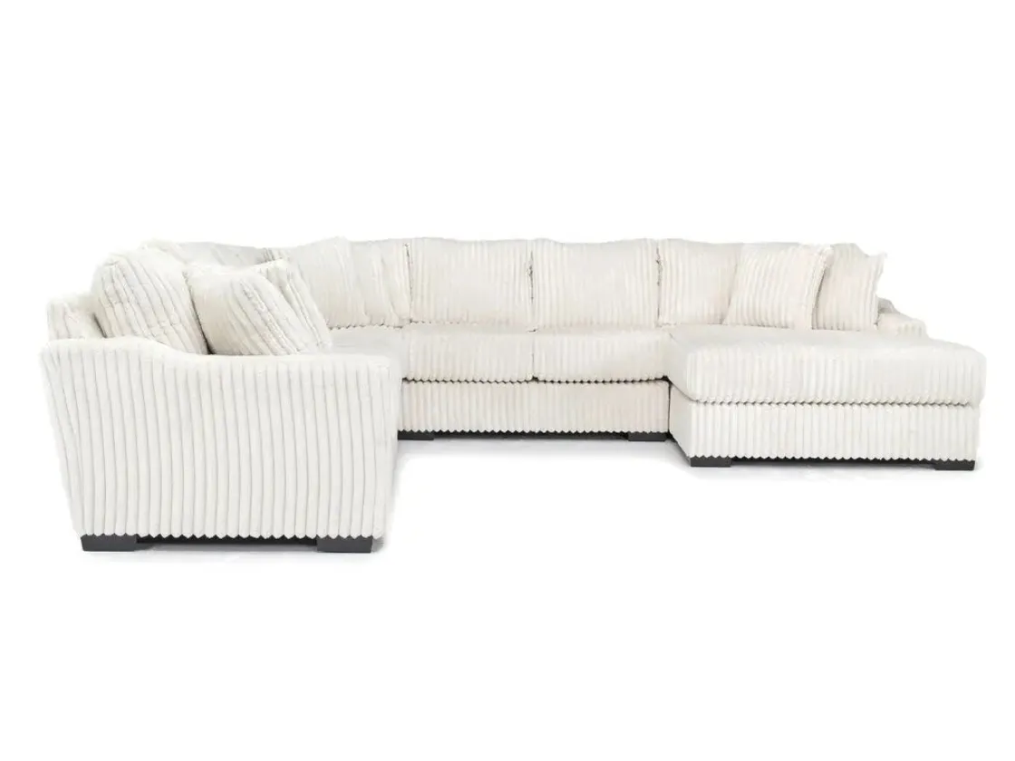 Mor Furniture Casper 4 Piece Xl Loveseat Chaise Sectional In Pony Slate, Left Facing