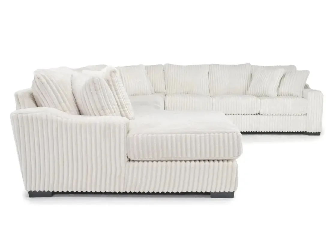 Mor Furniture Casper 4 Piece Xl Sofa Chaise Sectional In Pony Slate, Left Facing