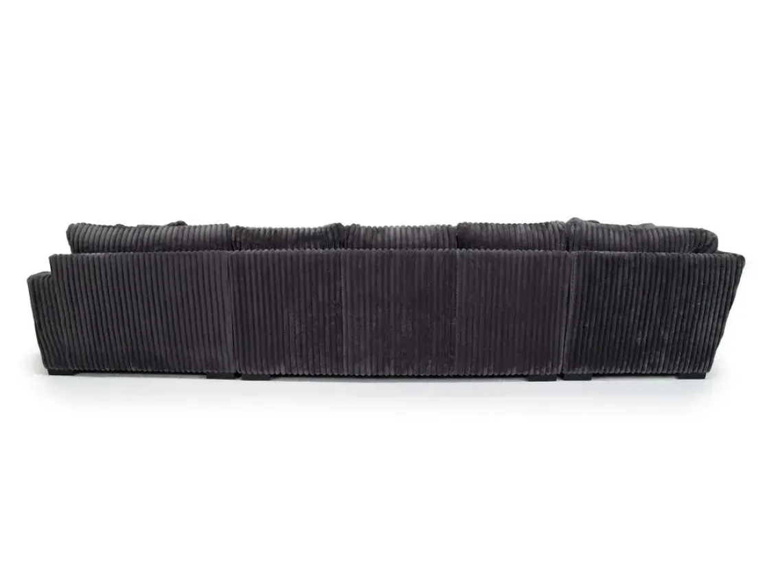 Mor Furniture Casper 4 Piece Xl Sofa Chaise Sectional In Pony Slate, Left Facing