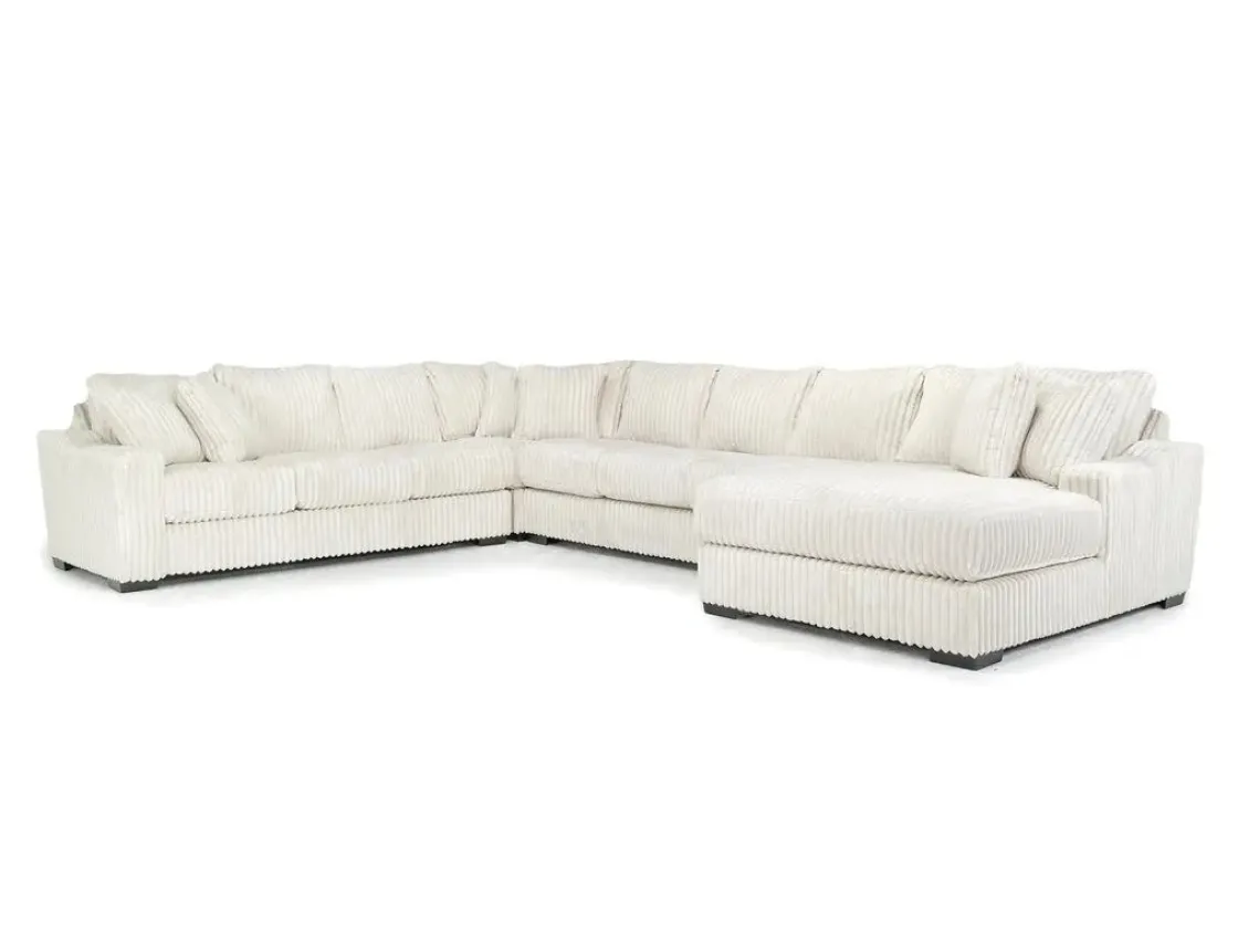 Mor Furniture Casper 4 Piece Xl Sofa Chaise Sectional In Pony Slate, Left Facing