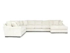 Mor Furniture Casper 4 Piece Xl Sofa Chaise Sectional In Pony Slate, Left Facing