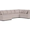 Mor Furniture Casper Crypton Performance Extra Large Tux Sofa Chaise Sectional In Custom, Left Facing