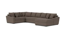 Mor Furniture Casper Crypton Performance Extra Large Tux Sofa Chaise Sectional In Custom, Left Facing