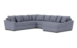 Mor Furniture Casper Crypton Performance Extra Large Tux Loveseat Chaise Sectional In Custom, Left Facing