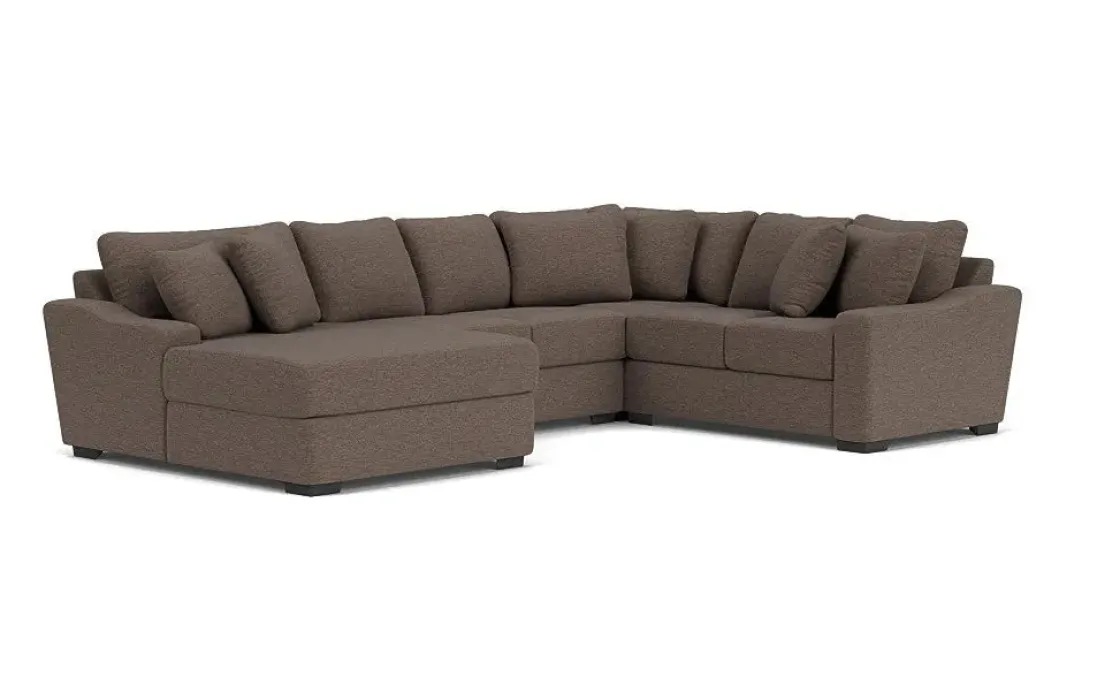 Mor Furniture Casper Crypton Performance Tux Loveseat Chaise Sectional In Custom