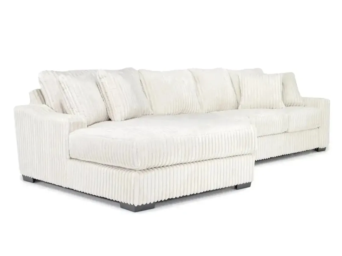 Mor Furniture Casper Sofa Chaise In Pony Slate, Left Facing