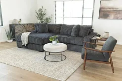 Mor Furniture Casper Sofa Chaise In Pony Slate, Left Facing