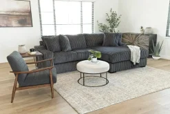 Mor Furniture Casper Sofa Chaise In Pony Slate, Left Facing