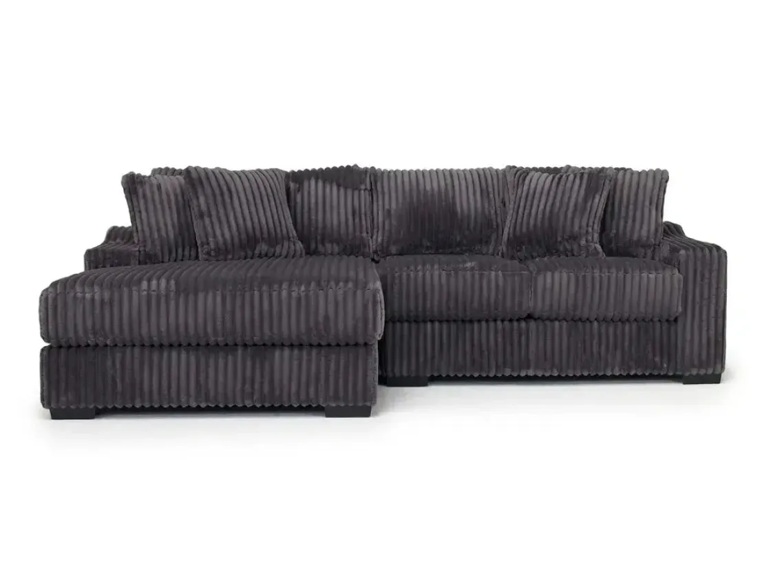 Mor Furniture Casper Sofa Chaise In Pony Slate, Left Facing