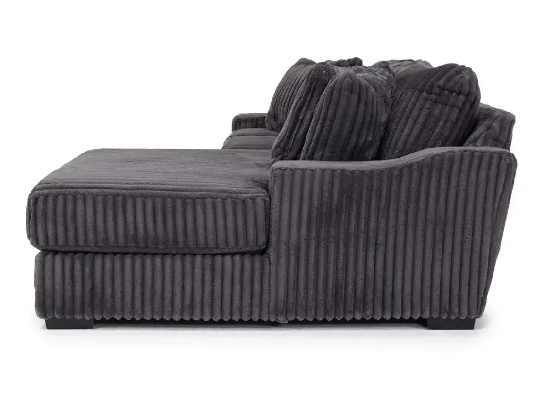 Mor Furniture Casper Sofa Chaise In Pony Slate, Left Facing