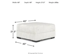 Mor Furniture Casper Storage Ottoman In Pony Slate