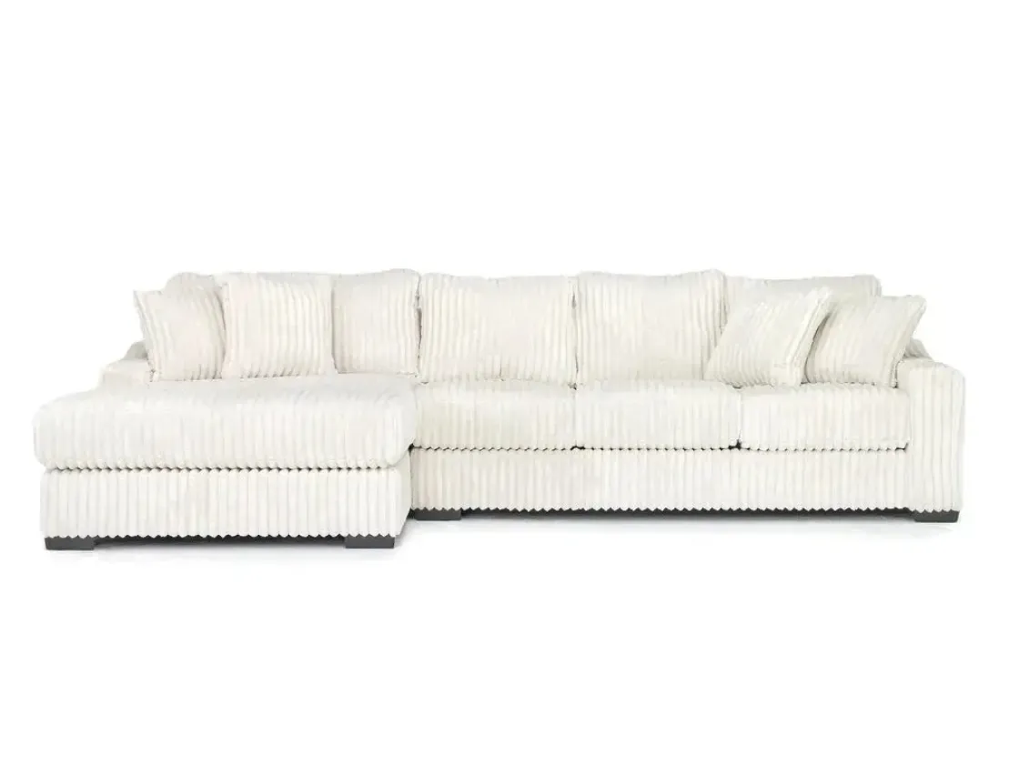 Mor Furniture Casper Xl Sofa Chaise In Pony Slate, Left Facing