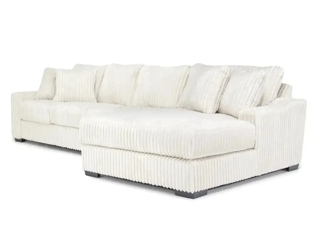 Mor Furniture Casper Xl Sofa Chaise In Pony Slate, Left Facing