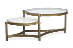 Mor Furniture Cassidy Coffee Table In Aged Brass
