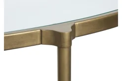 Mor Furniture Cassidy Sofa Table In Aged Brass