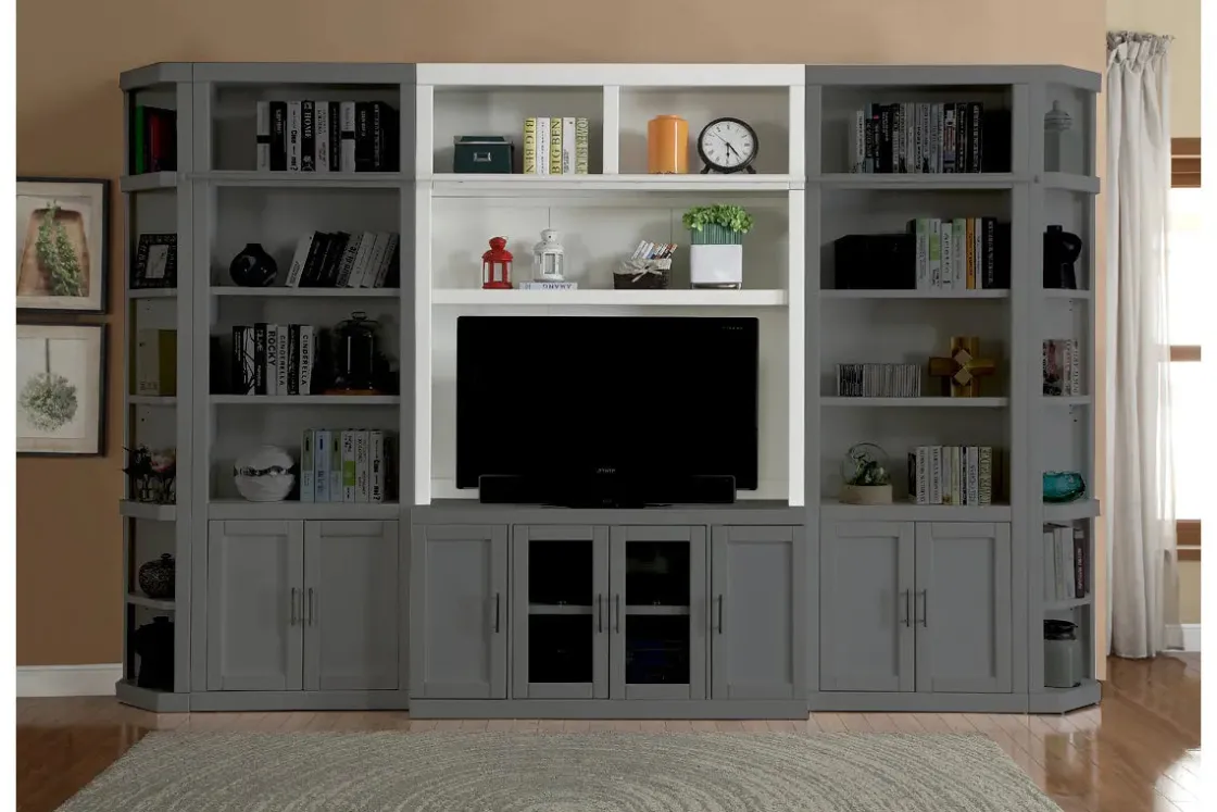 Mor Furniture Catalina Media Hutch In White, 56 Inch