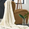 Mor Furniture Chaddon Throw Blanket In Ivory/Gray/Taupe