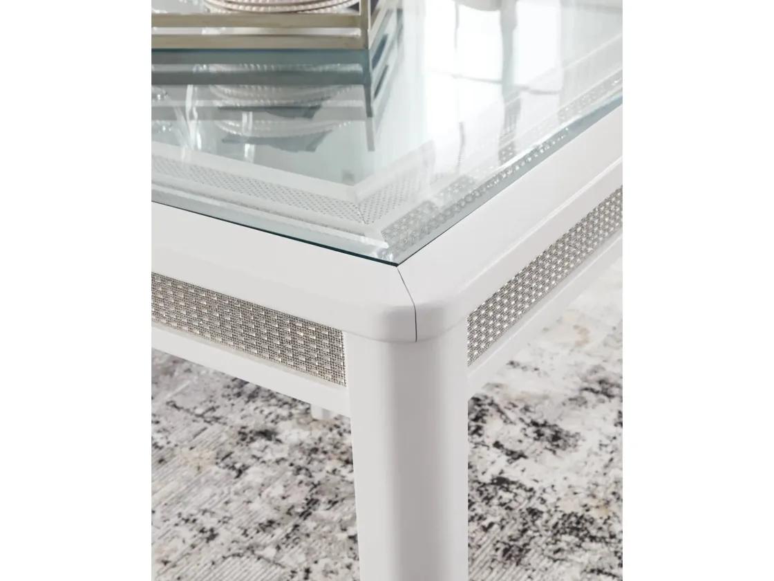 Mor Furniture Chalanna Dining Table & 4 Chairs In White