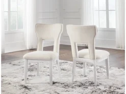 Mor Furniture Chalanna Dining Table & 4 Chairs In White