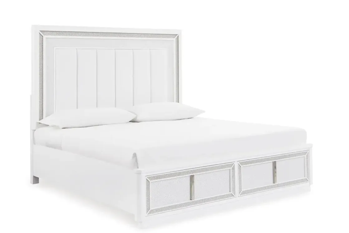 Mor Furniture Chalanna Storage Bed In White, Queen