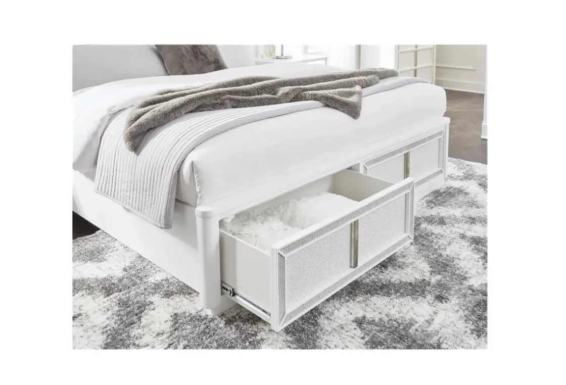 Mor Furniture Chalanna Storage Bed In White, Queen