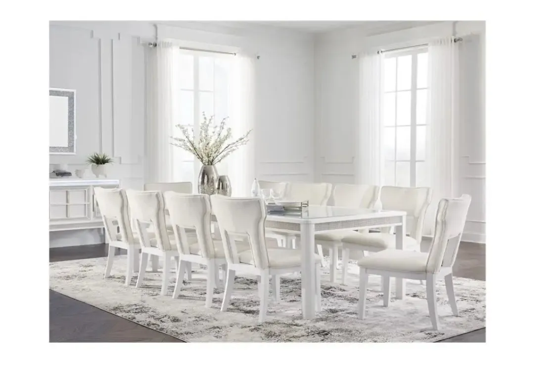 Mor Furniture Chalanna Upholstered Side Chair In White, Set Of 2