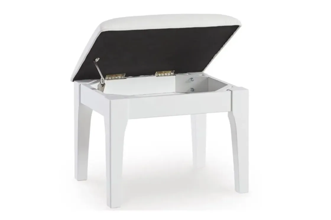 Mor Furniture Chalanna Vanity, Mirror & Stool In White