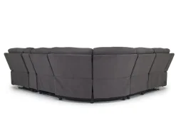 Mor Furniture Chanell 6 Piece 2 Power Sectional W/ 2 Power Armless Recliner In New Nappa Gray