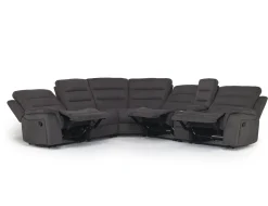 Mor Furniture Chanell 6 Piece Reclining Sectional W/ Armless Recliner In New Nappa Gray