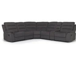 Mor Furniture Chanell 6 Piece Reclining Sectional In New Nappa Gray