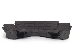Mor Furniture Chanell 6 Piece Reclining Sectional In New Nappa Gray