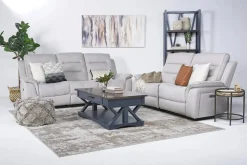 Mor Furniture Chanell 2 Power Sofa In New Nappa Gray