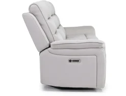 Mor Furniture Chanell 2 Power Sofa In New Nappa Gray