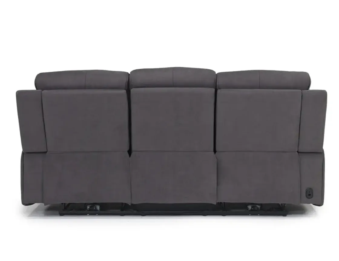 Mor Furniture Chanell 2 Power Sofa In New Nappa Gray
