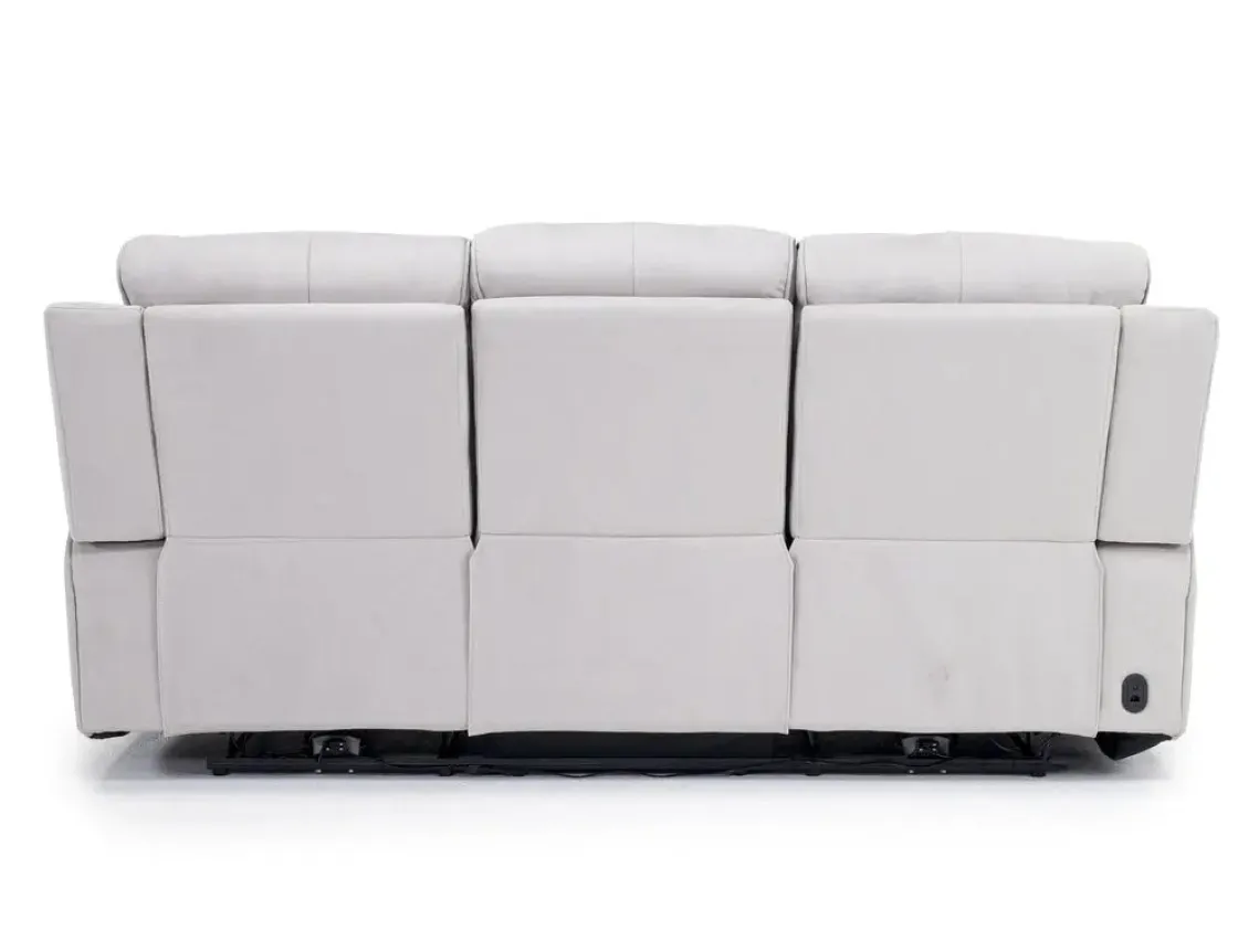 Mor Furniture Chanell 2 Power Sofa In New Nappa Gray