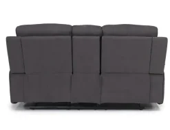 Mor Furniture Chanell Reclining Console Loveseat In New Nappa Light Gray