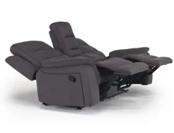 Mor Furniture Chanell Reclining Sofa & Console Loveseat In New Nappa Gray